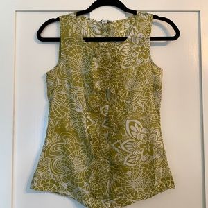 Green floral tank